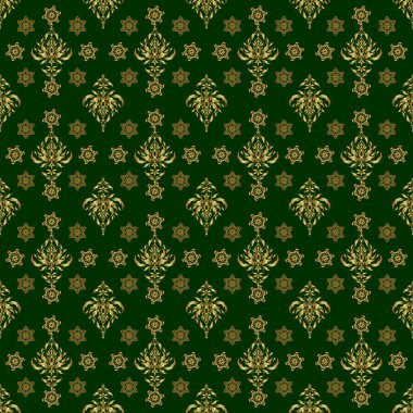 Vektör altın pürüzsüz desen. Davetiye şablonu için yeşil ve altın renkli soyut altın arkaplan.