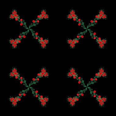 Renksiz çiçek vektör deseni 