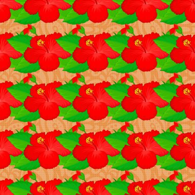 Kusursuz desenli çiçek vektör çizimi