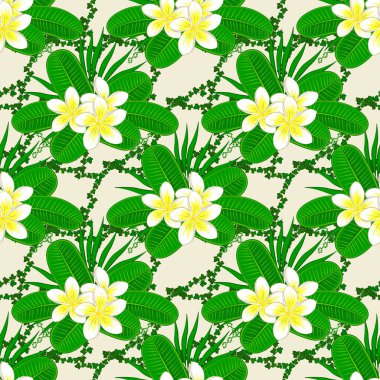 Kusursuz desenli çiçek vektör çizimi