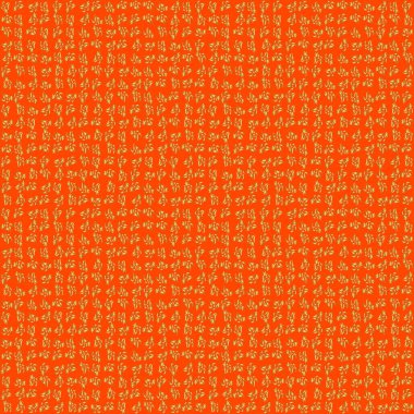 Geleneksel Hint tarzı, kına dövmesi, baskı, altın çıkartmalar, mehndi, yoga tasarımı için süslü çiçek unsurları. Altın mehndi 'nin vektör sanatı. Turuncu bir arka planda kusursuz desen.