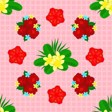 Tespih çiçekleri ve yaprakları sarı, kırmızı ve yeşil renklerde..