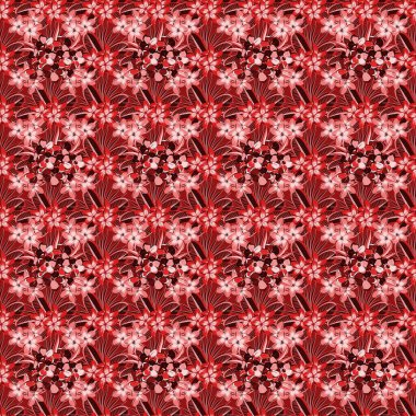 Renksiz çiçek vektör deseni çizimi