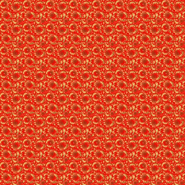 Kırmızı arka planda klasik klasik bir süs. Kusursuz klasik vektör altın deseni. Geleneksel oryantasyon süsü.