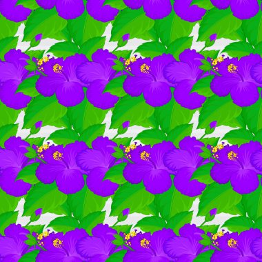 Biçimlendirilmiş amber çiçekleri ve gri arkaplanda yapraklarla vektörsüz arkaplan deseni.