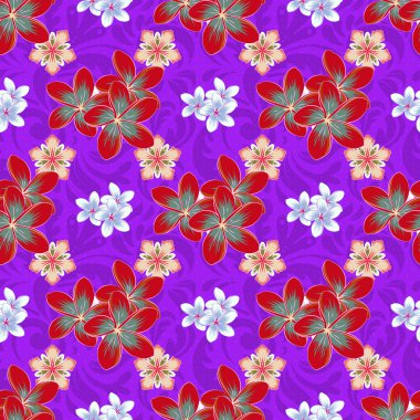 Renksiz çiçek vektör deseni 