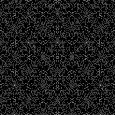 Vektör çizimi. Zarif Noel silueti. Parlayan siyah ve beyaz özet elementleriyle kusursuz desen..