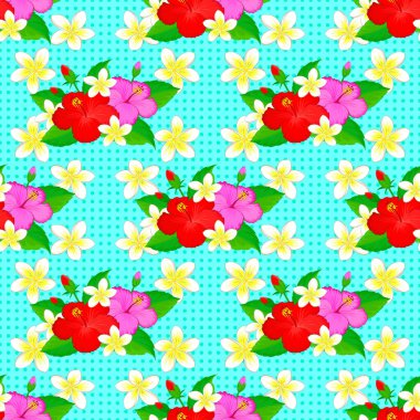 Kusursuz çiçek vektör deseni çizimi