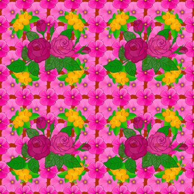 Renksiz çiçek vektör deseni 