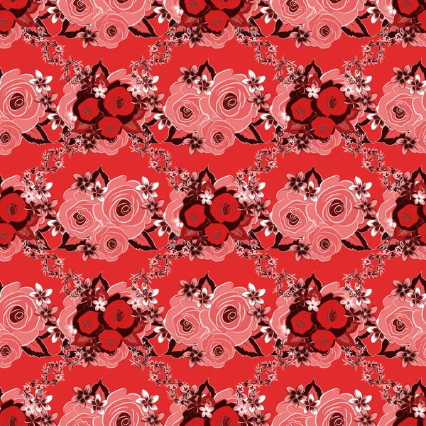 Couleur Motif Vecteur Floral Sans Couture — Image vectorielle