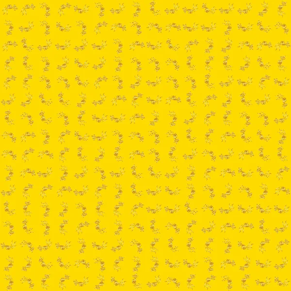 东方风格的金格 伊斯兰卡背景 矢量无缝元素的设计 黄色背景上的东方黄金 — 图库矢量图片