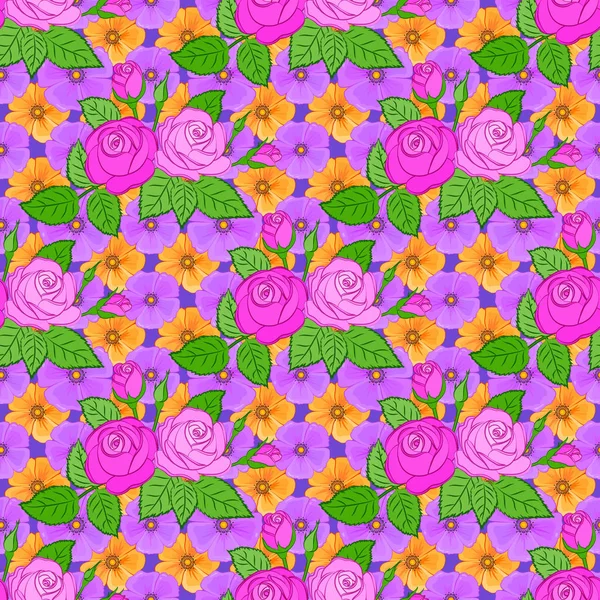 Adorno Floral Vintage Patrón Clásico Abstracto Sin Costura — Vector de stock