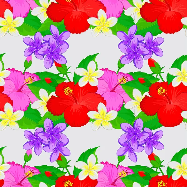 Hermosas Flores Perfumadas Sin Problemas Fondo — Vector de stock