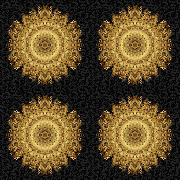 Навколо Абстрактного Цвітіння Ніжний Золотий Красивий Круглий Логотип Бутіка Квіткового — стоковий вектор