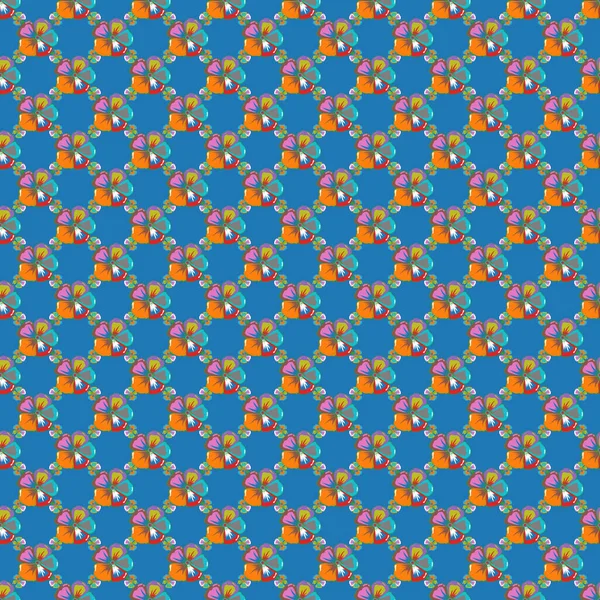 Illustration Vectorielle Motif Floral Sans Couture Aux Couleurs Orange Beige — Image vectorielle