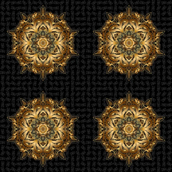 Ongebruikelijke Vorm Oosterse Lijn Decoratieve Ronde Ornament Schets Mandala Zwarte — Stockvector
