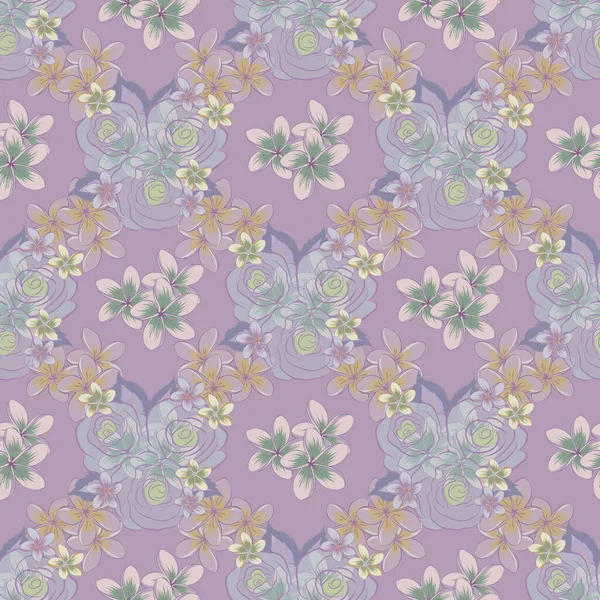 Couleur Motif Vecteur Floral Sans Couture — Image vectorielle