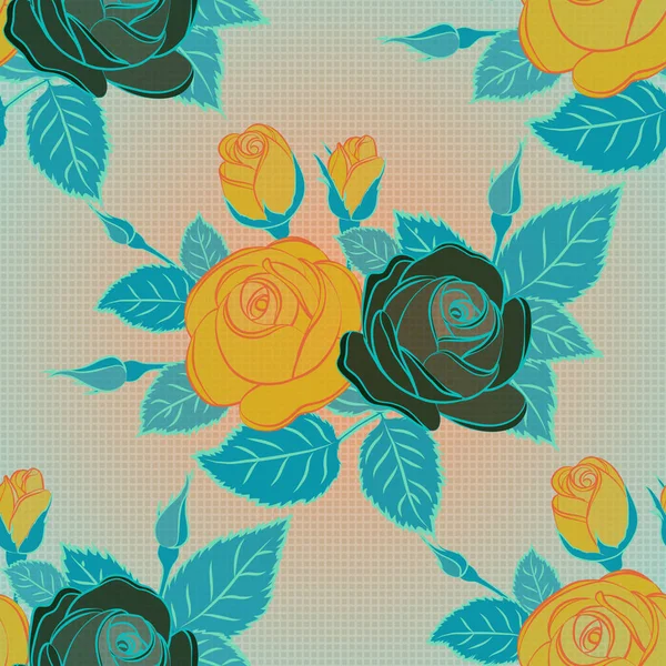 Couleur Motif Vecteur Floral Sans Couture — Image vectorielle