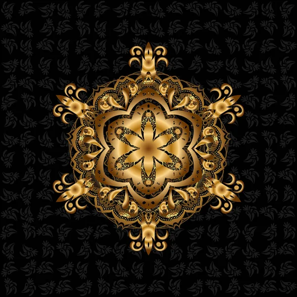 Arabische Vintage Dekorative Ornamente Abstrakter Stamm Ethnische Struktur Vector Mandala — Stockvektor