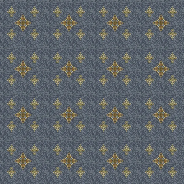 Motif Uni Design Vintage Doré Dans Style Oriental Décoration Arabe — Image vectorielle