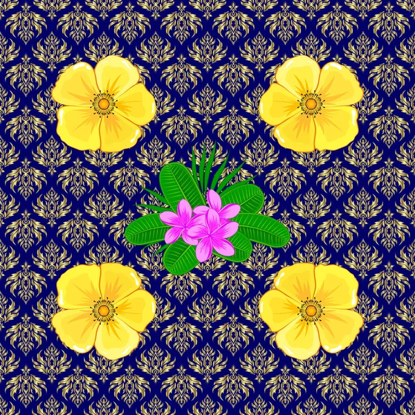 Motif Homogène Avec Des Fleurs Cosmos Schéma Graphique Moderne Motif — Image vectorielle