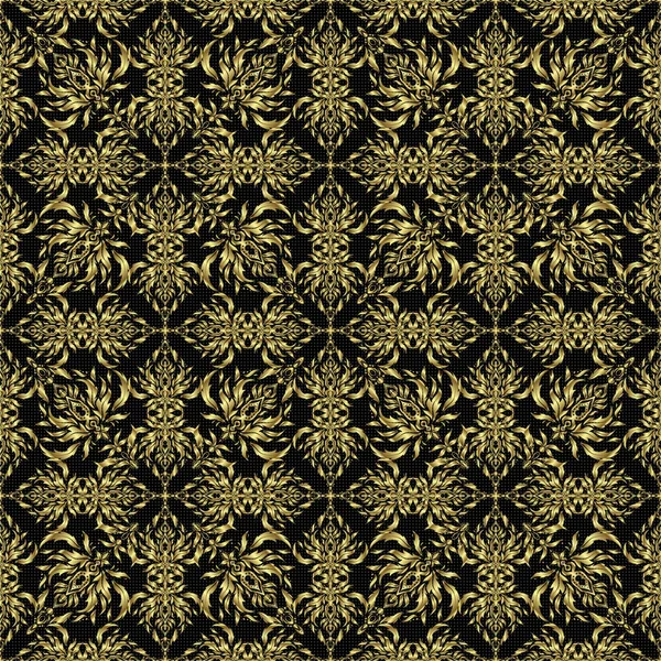 Традиційний Таїланд Золотий Фон Текстура Сіткою Золотий Візерунок Векторний Дизайн — стоковий вектор