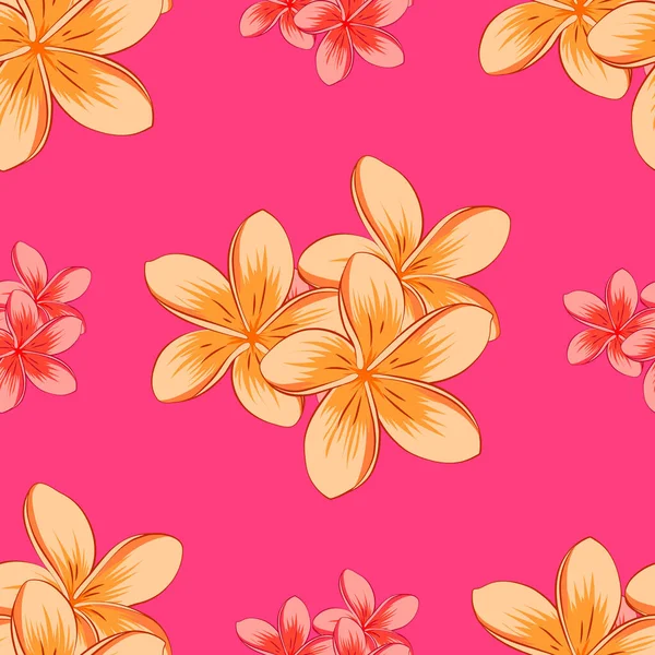 Сучасний Строкатий Квітковий Безшовний Візерунок Рожевому Тлі Квітковий Принт Повторюваний — стоковий вектор