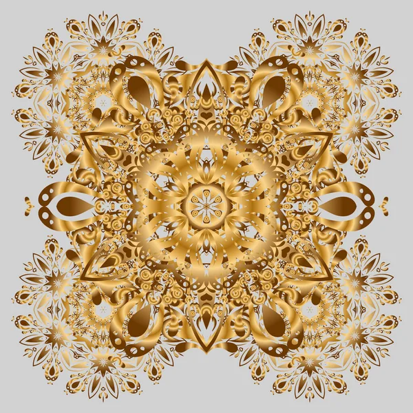 Święty Symbol Wektora Geometrycznego Wieloma Płatkami Kwiatu Złote Logo Mandali — Wektor stockowy