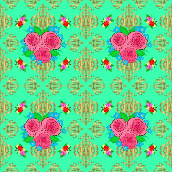 Vintage Floral Ornament Abstract Classic Seamless Pattern — Stock Vector