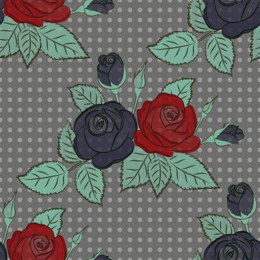 Renksiz çiçek vektör deseni 