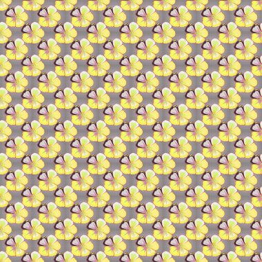 Vektör kozmos, kahverengi, bej ve sarı renklerde kusursuz desen..