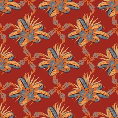 Renksiz çiçek vektör deseni çizimi