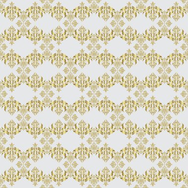 Gri arka planda altın desen. Soyut vektör elementleri ile lüks altın pürüzsüz desen.