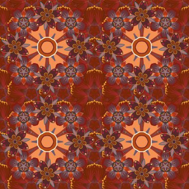 Eski bir çiçek süsü. Soyut klasik dikişsiz desen