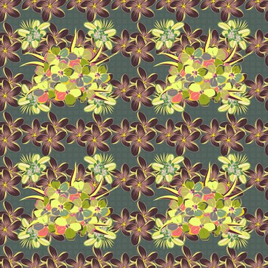 Renksiz çiçek vektör deseni 