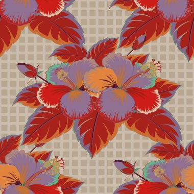 Renksiz çiçek vektör deseni 