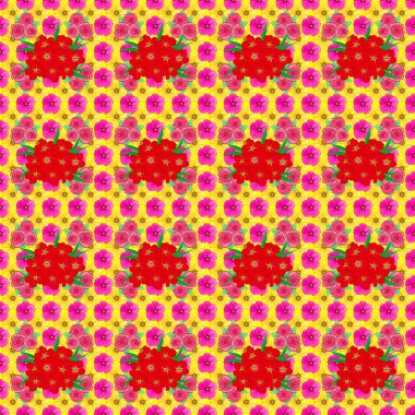 Dekorasyon ve tasarım için güzel, pürüzsüz bir desen. Klasik tarzda Primula çiçekleriyle enfes bir desen. Sarı arka planda suluboya, kalitesiz primula çiçekleri olan moda baskı..