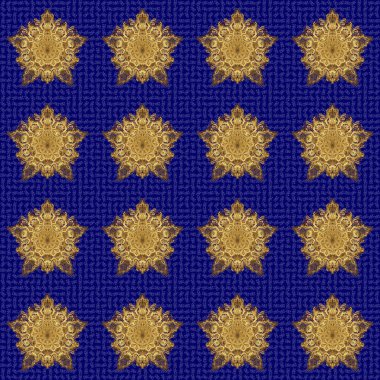 Mandala Noel Kartı Tasarımı. Altın maviye üstündür. Davetiye kartı, hatıra defteri. Klasik Altın desenli. Mavi arka planda dekoratif Hint Round Mandala 'sı. İslam, Arapça, Hintçe, Türkçe, Pakistan.