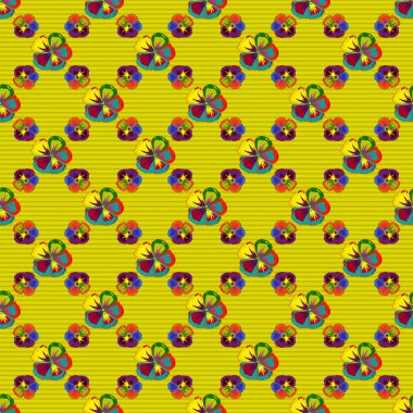 Kusursuz desenli çiçek vektör çizimi