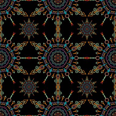 Geleneksel gotik damaske arka planı. Sarı, pürüzsüz arka plan çiçek süsleme deseni. Tebrik kartı, sunum veya düğün davetiyeleri için soyut arabesk arkaplanı.