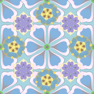 Renksiz çiçek vektör deseni 