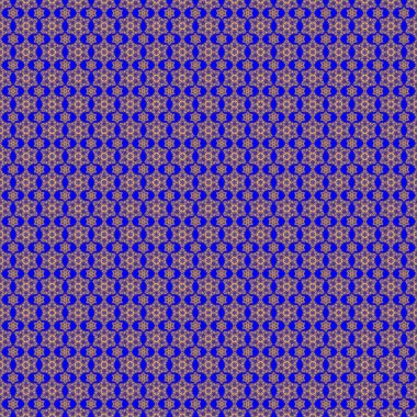 Kumaş, tekstil, iç dekorasyon. Mavi arka planda el yapımı altın elementler. Eski, dikişsiz çiçek deseni.