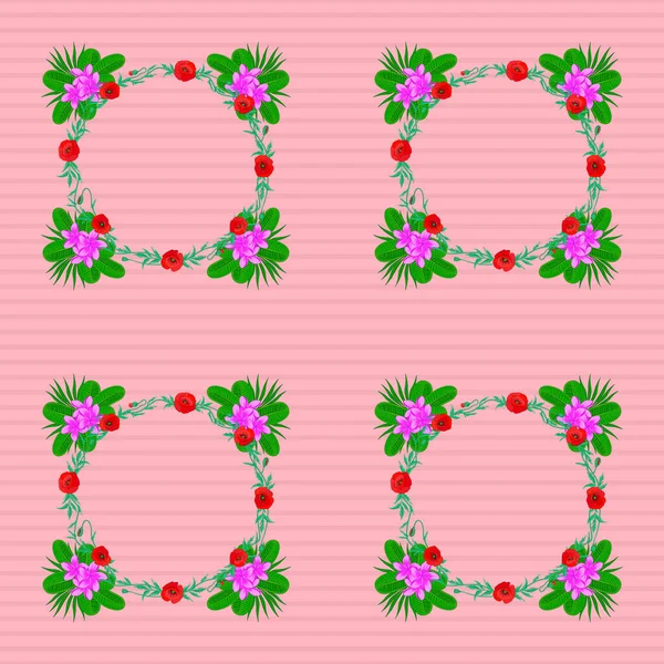 Gekritzelte Skizzen Handgezeichnete Illustrationen Vektornahtloses Blumenmuster Mit Blüten Blättern Dekorativen — Stockvektor