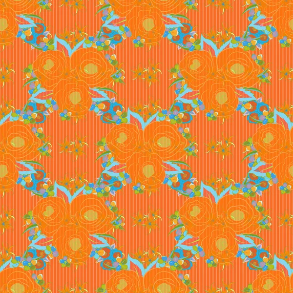 Couleur Motif Vecteur Floral Sans Couture — Image vectorielle