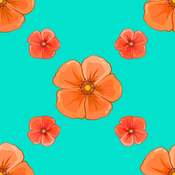 Cute Motif Fleurs Cosmos Aquarelle Sans Couture Sur Fond Rayé — Image vectorielle