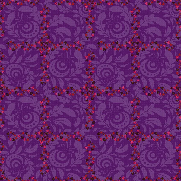 Vektor Luxusskizze Mit Roten Lila Und Violetten Elementen Funkelndes Muster — Stockvektor