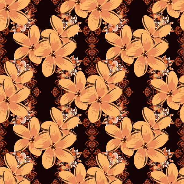 Illustration Vectorielle Florale Sans Couture Couleur — Image vectorielle