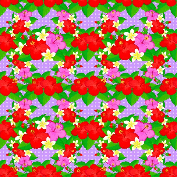 Ilustración Patrón Vectores Florales Sin Costura Color — Archivo Imágenes Vectoriales