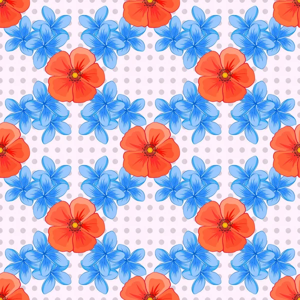 Couleur Motif Vecteur Floral Sans Couture — Image vectorielle