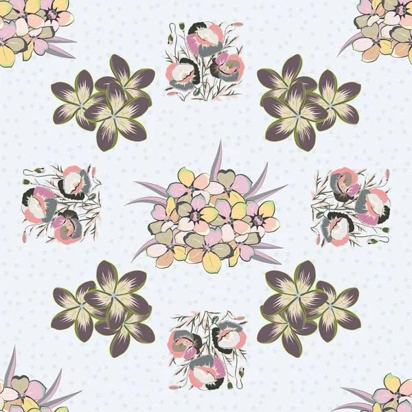 Couleur Motif Vecteur Floral Sans Couture — Image vectorielle